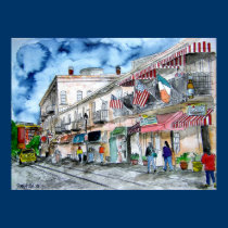 savannah_river_street_painting posters