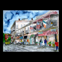 savannah_river_street_painting posters