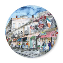 savannah_river_street_painting, Savannah GA Riv... magnets