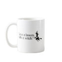 Save A Broom Ride A Witch 2 mugs