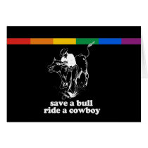 SAVE A BULL RIDE A COWBOY cards