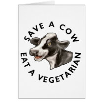 Save A Cow Greeting Cards