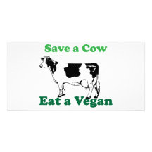 Save a Cow Custom Photo Card