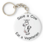 Save a Cow Eat A Vegetarian Keychain