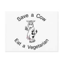 Save a Cow Eat A Vegetarian postcards