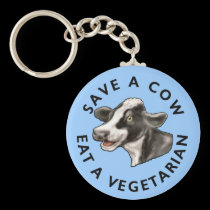 Save A Cow keychains