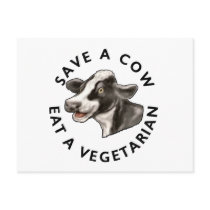 Save A Cow postcards by tshirtee Save A Cow postcards