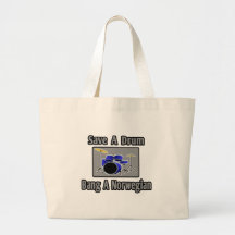 Save a Drum...Bang a Norwegian Tote Bags