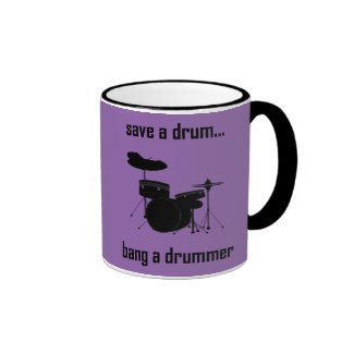 save a drum... ringer coffee mug