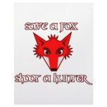 Save a fox - shoot a hunter letterhead template