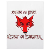Save a fox - shoot a hunter letterhead template