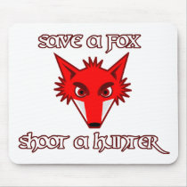 Save a fox - shoot a hunter mouse pad