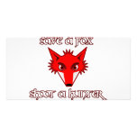 Save a fox - shoot a hunter photo cards