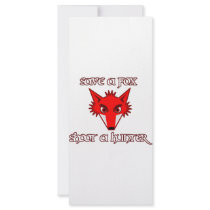 Save a fox - shoot a hunter rack card