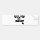 Save A Horse Ride A Cowboy Bumper Stickers