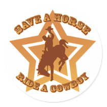 Save a Horse Ride a Cowboy stickers