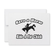 Save a Horse, Ride a Fat Chick invitations