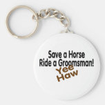 Save A Horse Ride A Groomsman Keychain