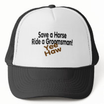 Save A Horse Ride A Groomsman Yee Haw Mesh Hats