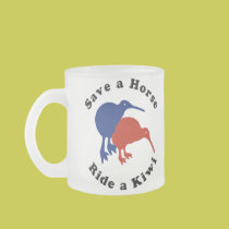 Save a Horse, Ride a Kiwi Funny NZ Coffee Mug mugs