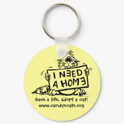 Save a life, adopt a cat! Keychain by Candys_Cats