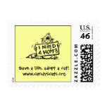 Save a life, adopt a cat! Postage Stamp