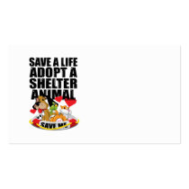 Save A Life Adopt A Shelter Animal Business Card Templates