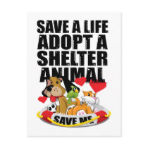 Save A Life Adopt A Shelter Animal Postcard