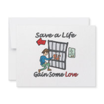 Save A Life Cat Adoption invitations
