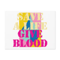 Save a Life - Give Blood postcards