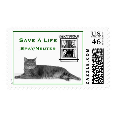 Save A Life Spay/Neuter Postage Stamp by catpeople