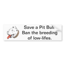 Save a Pit Bull Bumper Sticker