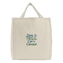 Save A Tree! embroidered bags by Renn_Fare Save A Tree! embroidered bags
