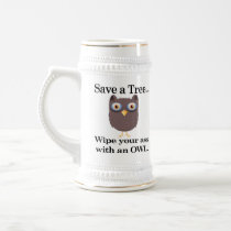 save a tree wipe you ass with an owl coffee mugs