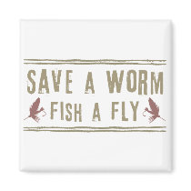 Save a Worm Fridge Magnets