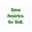 Save America Go Galt Business Card Templates