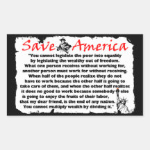 Save America! Rectangle Stickers