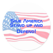 Save America, Stand up and Defend! stickers by jenniekurono Save America, Stand up and Defend! stickers