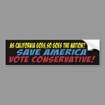 Save America, Vote Conservative! bumper stickers