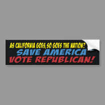 Save America, Vote Republican! bumper stickers