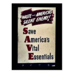 Save America's Vital Essentials Post Cards