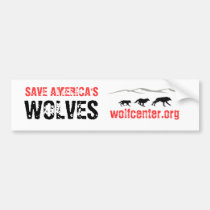 Save America's Wolves Bumper Sticker bumper stickers