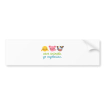 Save Animals Go Vegetarian Bumper Sticker