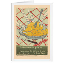Save bread by eating potatoes - French cards