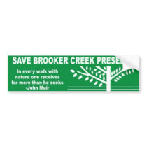 Save Brooker Creek Preserve bumper stickers