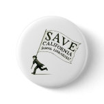 Save California School Libraries - Hugo Cabret Pinback Button