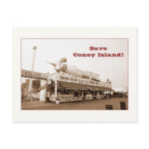 Save Coney Island! (sepia) postcards