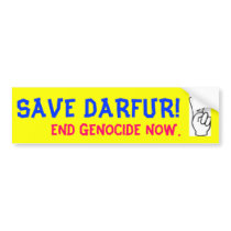 SAVE DARFUR! END GENOCIDE NOW. bumper stickers by soccrbeebs SAVE DARFUR! END GENOCIDE NOW. bumper stickers