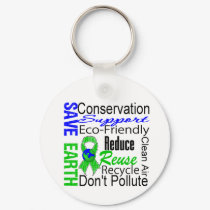 Save Earth Environment Awareness Collage keychains by giftsforawareness Save Earth Environment Awareness Collage keychains