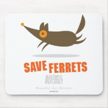 Save Ferrets Mousepad by AnimalAdvocate Save Ferrets Mousepad